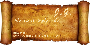 Jászai Győző névjegykártya