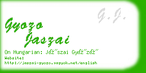 gyozo jaszai business card